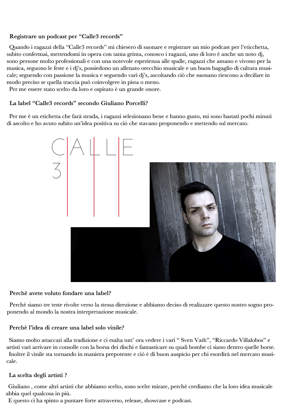 GIULIANO PORCELLI "Calle3" B